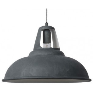 Stylowa Lampa wisząca industrialna Markit Grey 45 Szara Lucide do salonu i sypialni.