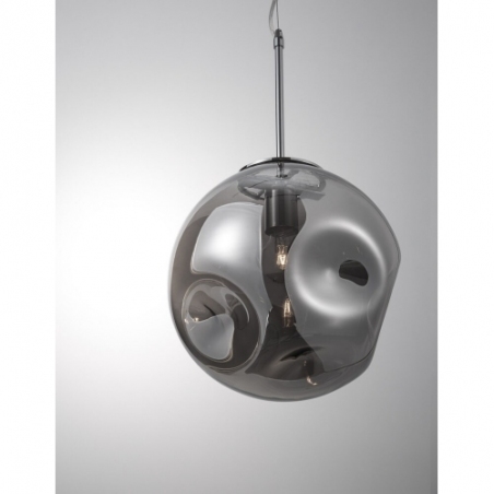 Naymar 30 chrome&amp;smoke glass glass ball designer pendant lamp