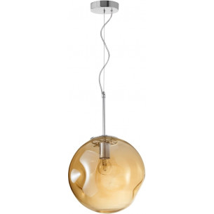 Naymar 30 chrome&amp;amber glass ball designer pendant lamp