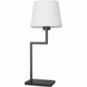 Stylowa Lampa stołowa z abażurem Bonso biały/czarny piaskowy do salonu i sypialni