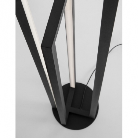 Stylowa Lampa podłogowa nowoczesna Rossio LED czarna do salonu i sypialni
