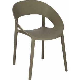 Designer Oido beige plastic chair Intesi