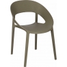 Stylowe Krzesło designerskie z podłokietnikami Oido beżowe Intesi do salonu i kuchni