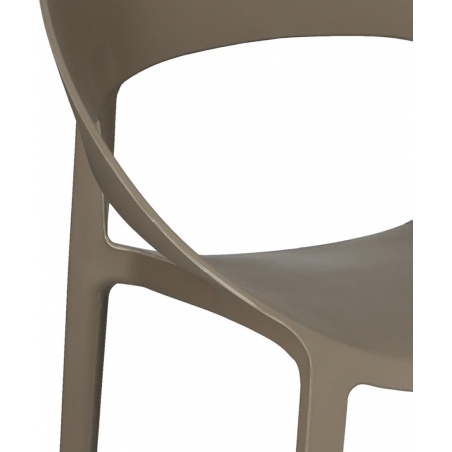 Stylowe Krzesło designerskie z podłokietnikami Oido beżowe Intesi do salonu i kuchni