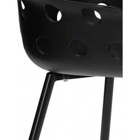 Sajt black plastic armrests chair Intesi