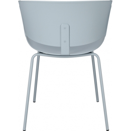 Gondia grey matt stylish plastic chair with armrests Intesi