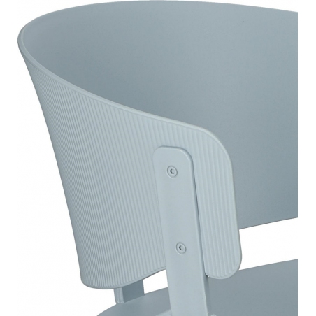 Gondia grey matt stylish plastic chair with armrests Intesi