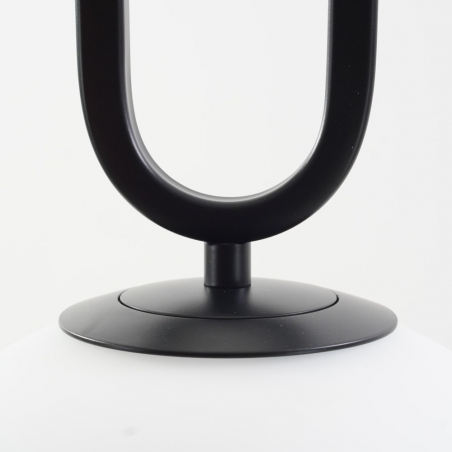 Elegancka Lampa wisząca szklana kula designerska Bullet 25 biało-czarna nad stół