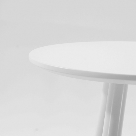 Stylowy Okrągły stolik kawowy Cleo (komplet) Biały Signal do kanapy.