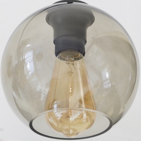 Monaco smoke glass&amp;black glass double wall lamp with arm Nowodvorski