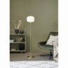 Sober white&brass glass floor lamp Markslojd