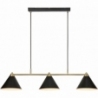 Lampa wisząca podłużna 3 punktowa Klint 98 czarno-mosiężna Markslojd nad stół