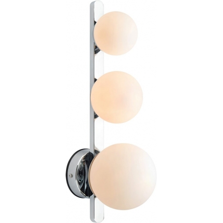 Puro white&chrome glass balls bathroom wall lamp Markslojd