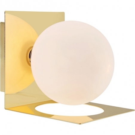 Zenit white&gold glass ball bathroom wall lamp Markslojd