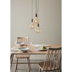 Bronx III brass&amp;brown "bulbs" pendant lamp Markslojd