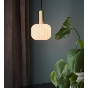 Sober 15 white&brass glass pendant lamp Markslojd