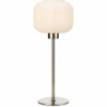 Stylowa Lampa stołowa szklana Sober 15 biało-stalowa Markslojd do salonu i sypialni