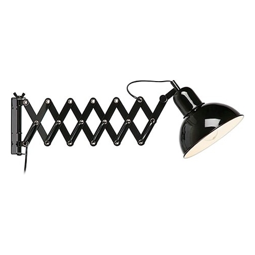 Riggs black industrial wall lamp with adjustable arm Markslojd