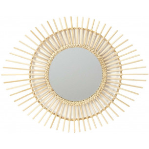 Stylish Milos 58 boho rattan mirror Intesi