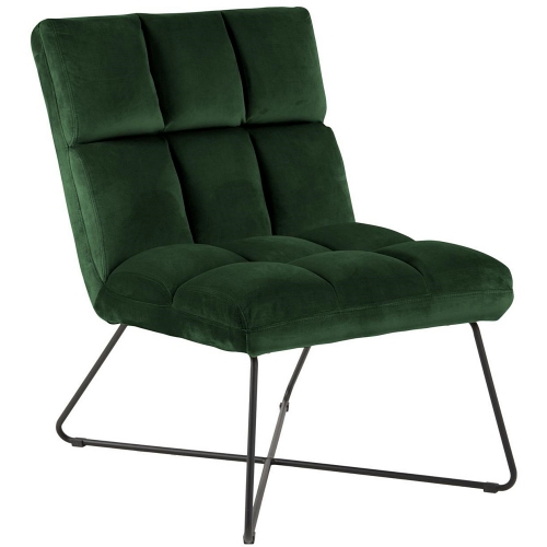 Fotel welurowy pikowany Alba Vic zielony Actona