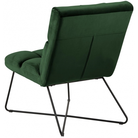 Fotel welurowy pikowany Alba Vic zielony Actona