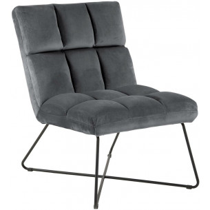 Alba Vic grey velvet armchair Actona