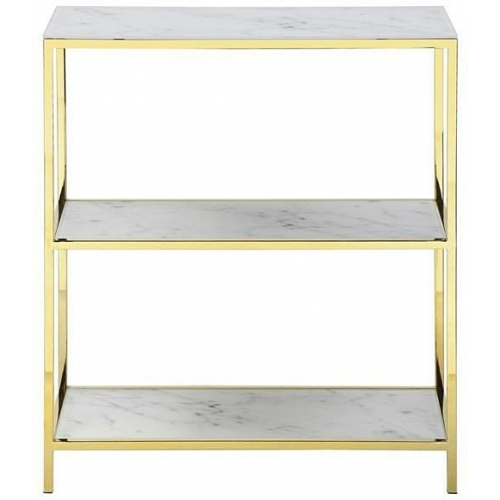 Alisma 69 marble&amp;gold glamour glass unit shelving Actona