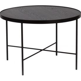 Tre 60 black oak round coffee table Nordifra