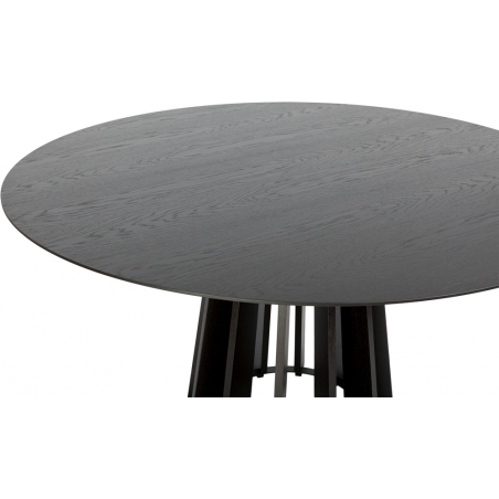 Tavle 120 black oak round veneer dining table Nordifra