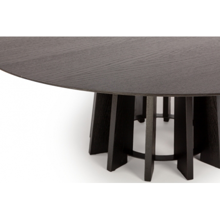 Tavle 100 black oak round veneer coffee table Nordifra