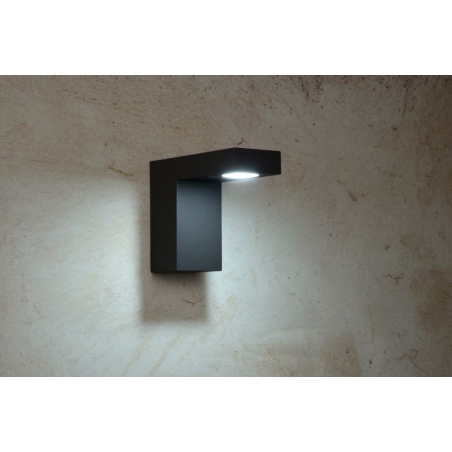 Texas Led black outdoor wall lamp Lucide