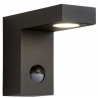 Texas Led black outdoor wall lamp with sensor Lucide