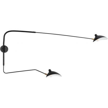 Crane II black double wall lamp with arms Step Into Design