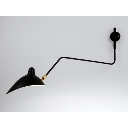 Crane black wall lamp with arm Step Into Design