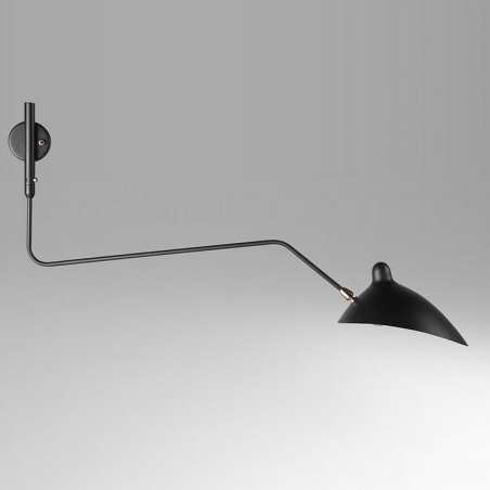Crane black wall lamp with arm Step Into Design