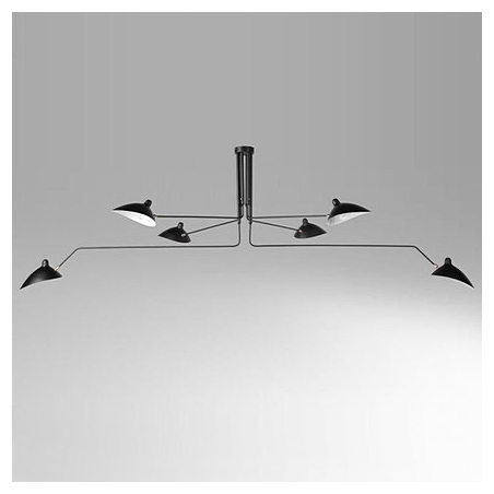 Crane VI black designer semi flush ceiling lamp Step Into Design