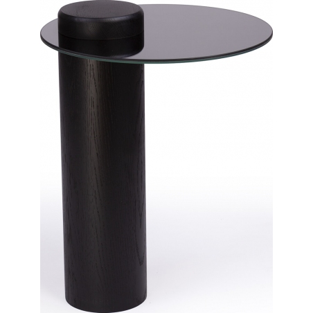 Tyk 43 black oak&amp;titanium mirror glass side table Nordifra