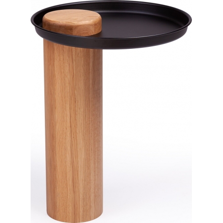 Tyk 43 oak&amp;black wooden tray side table Nordifra