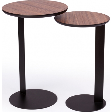 Oden 30 walnut round side table Nordifra