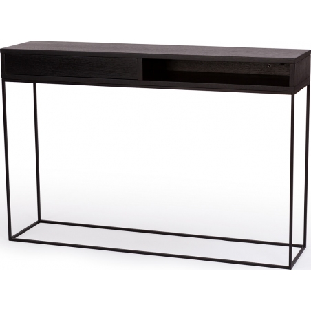 Stam 30 black oak console table with drawer Nordifra