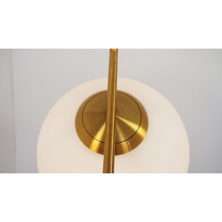 Solaris 30 white&amp;brass glass ball pendant lamp Step Into Design