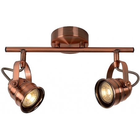 Cigal Double LED copper ceiling spotlight Lucide