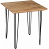 Iron Oak Rustik 70x70 oak&black square wooden table Moon Wood