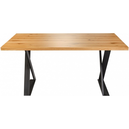 Stół drewniany industrialny Ruben 160x90 dębowo-czarny Moon Wood do salonu i kuchni