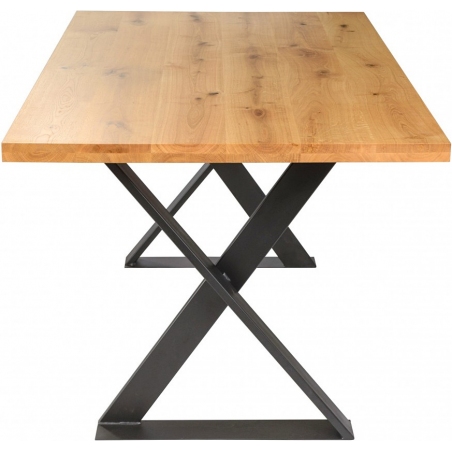 Stół drewniany industrialny Ruben 160x90 dębowo-czarny Moon Wood do salonu i kuchni