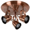 Cigal Triple LED copper ceiling spotlight Lucide
