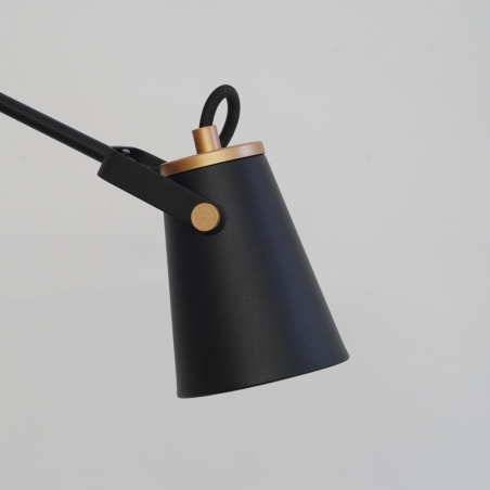 Edward black wall lamp with arm Trio