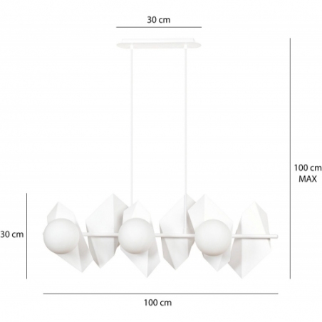 Drifton VI white modern pendant lamp Emibig