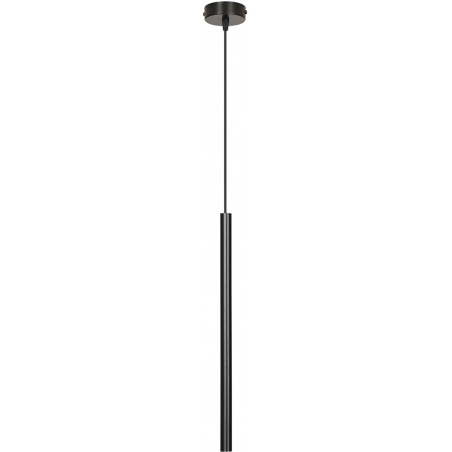 Elegancka Lampa minimalistyczna wisząca tuba Selter 8 czarna Emibig nad wyspę kuchenną