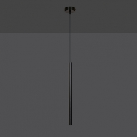 Selter 8 black minimalistic tube pendant lamp Emibig